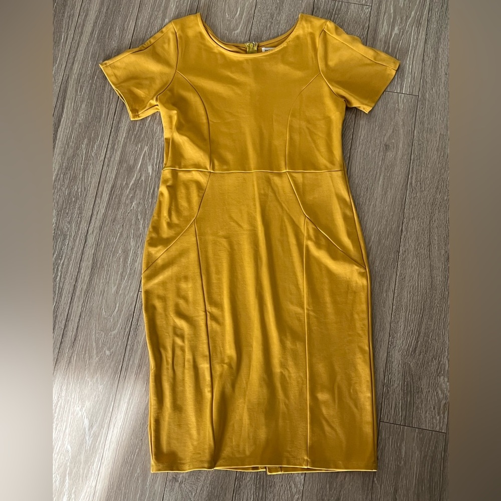 Unique Vintage, retro style, yellow wiggle dress, size 2XL, NEVER WORN